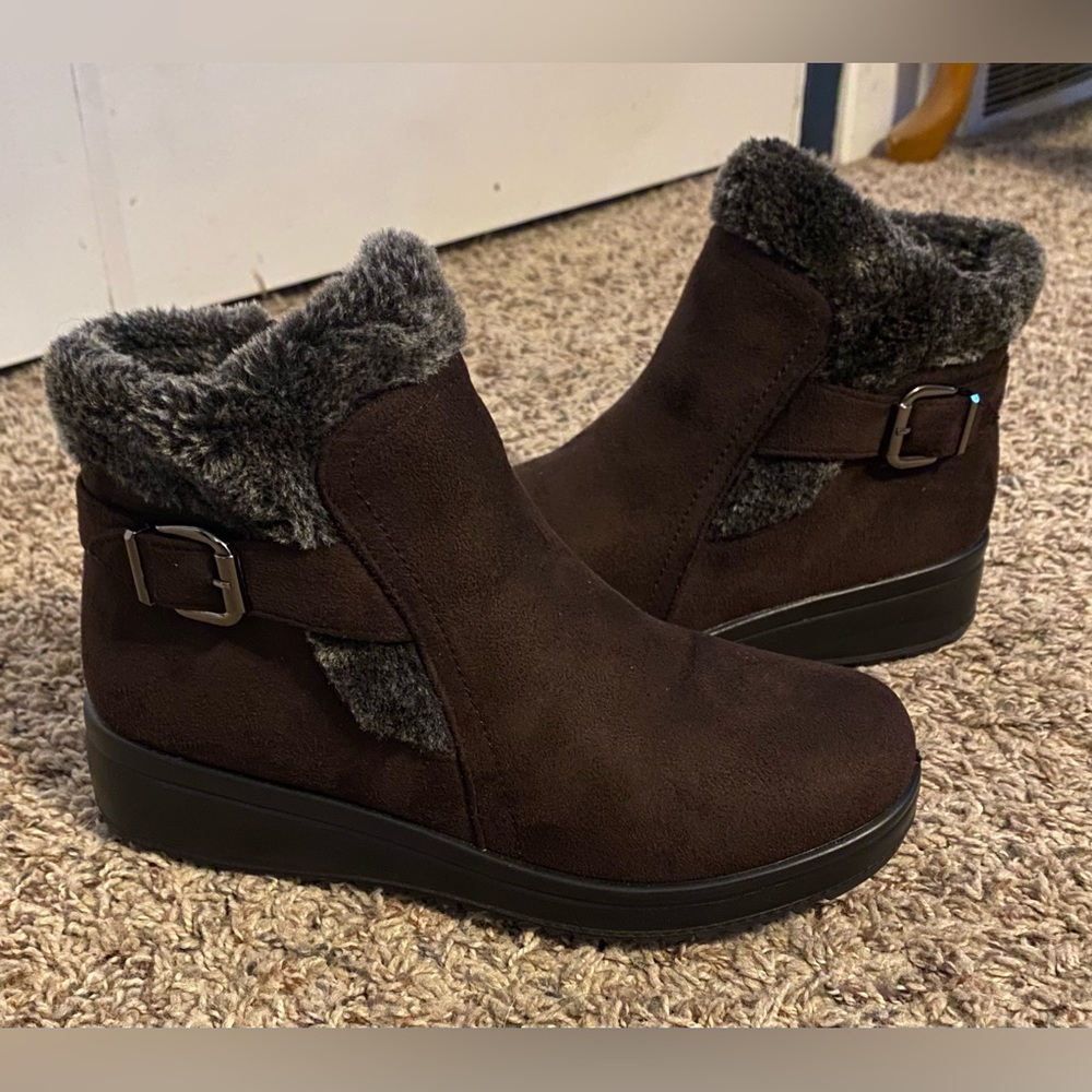 Spring Step Patrizia Brown Suede Boots, 8.5
